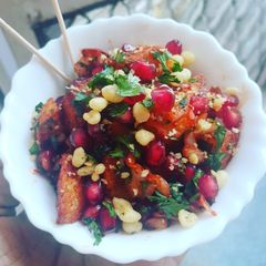 A picture of Aloo chaat.