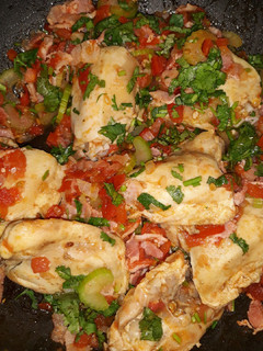 A picture of Chicken with Bacon.