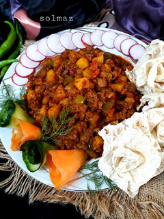 عکسی از دستور خوراک گوشت و بادمجانsolmaz