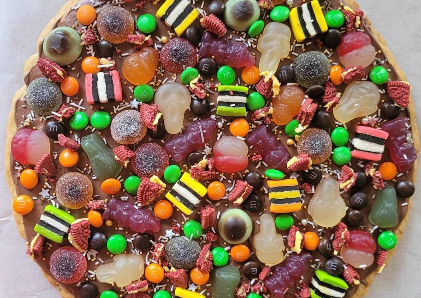 Spooktacular Halloween Cookie Pizza