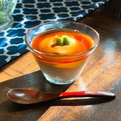 A picture of Peanut Tofu (Jimami Tofu, Peanut pudding).