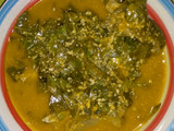 Oha mixed with egusi soup