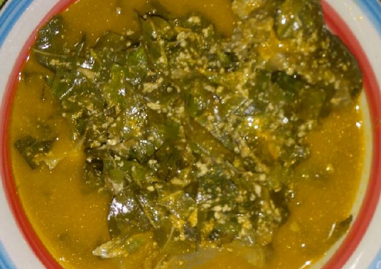 Recipe of Perfect Oha mixed with egusi soup