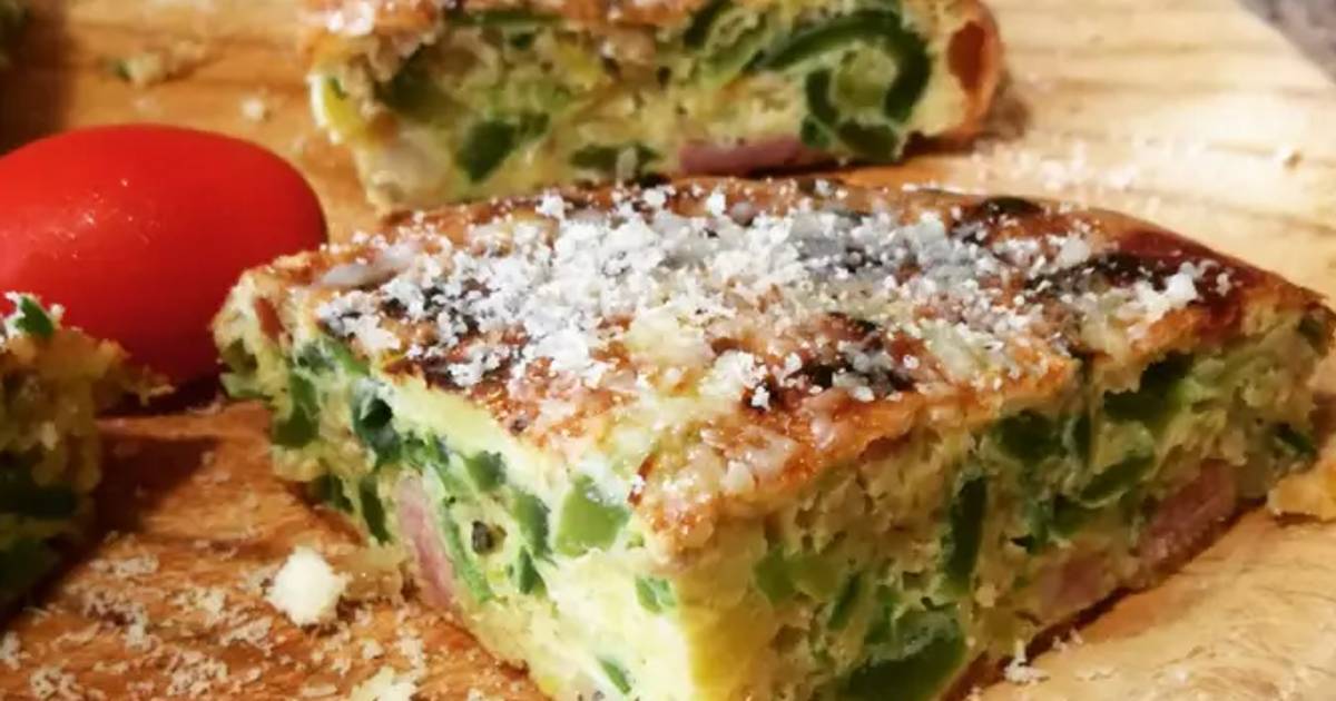 Ricetta Frittata di porri con prosciutto cotto di Ricette dal mondo