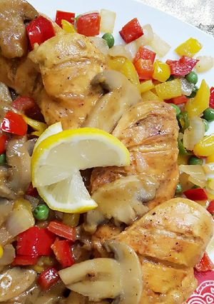 صورة لوصفة صدور دجاج بصوص الفطر روعه