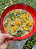 Potaje con calabaza y espinacas