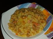 Una foto de papas con mote