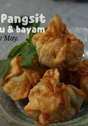 Foto resep Bola Pangsit Isi Tahu dan Bayam