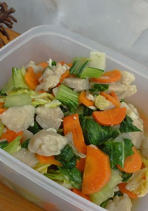 Foto resep Capcay Sawi Bakso