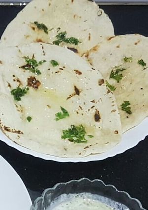 A picture of Homemade tawa naan.
