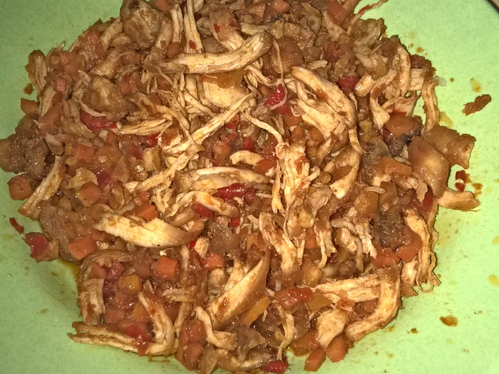 Resep Ayam Goreng Suwir Pedas Manis Anti Gagal