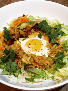 A picture of Indian Spice Rosti And Fried Egg.