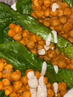 A picture of Chickpea Lettuce Wraps.