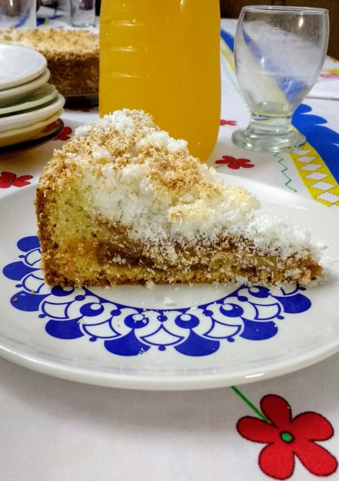 Una foto de Torta de dulce de leche y coco