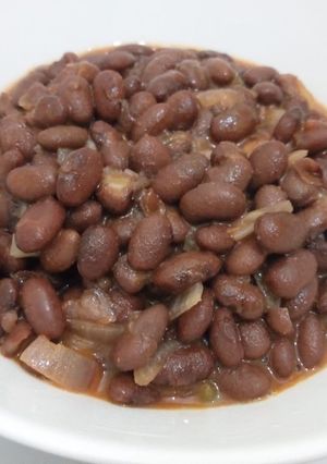 A picture of Beans in coconut cream.