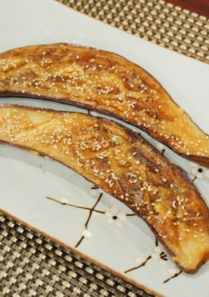 A picture of Miso Glazed Eggplant.