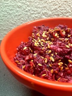 Une photo de Salade de chou rouge sucrée-salée