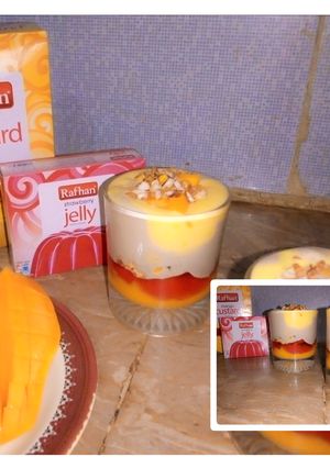 A picture of Mango custard cream | Mango season.