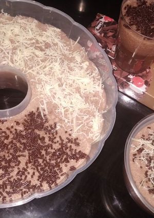 Foto resep Pudding Brownies Lapis