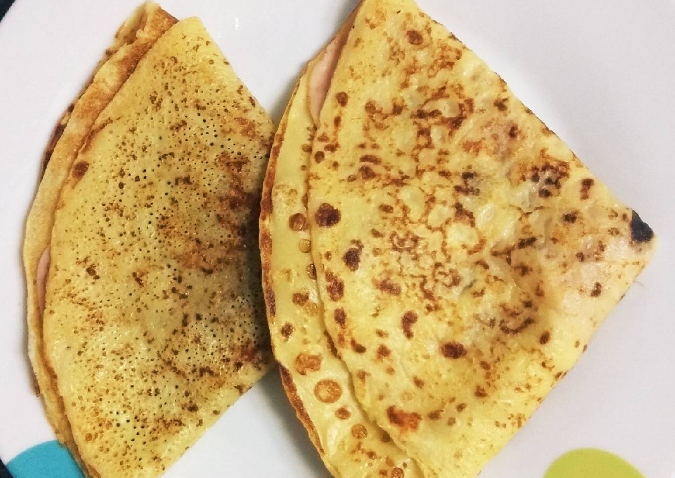 Crepes de jamón y queso