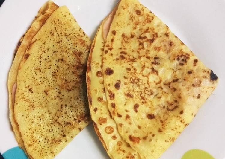 Crepes de jamón y queso