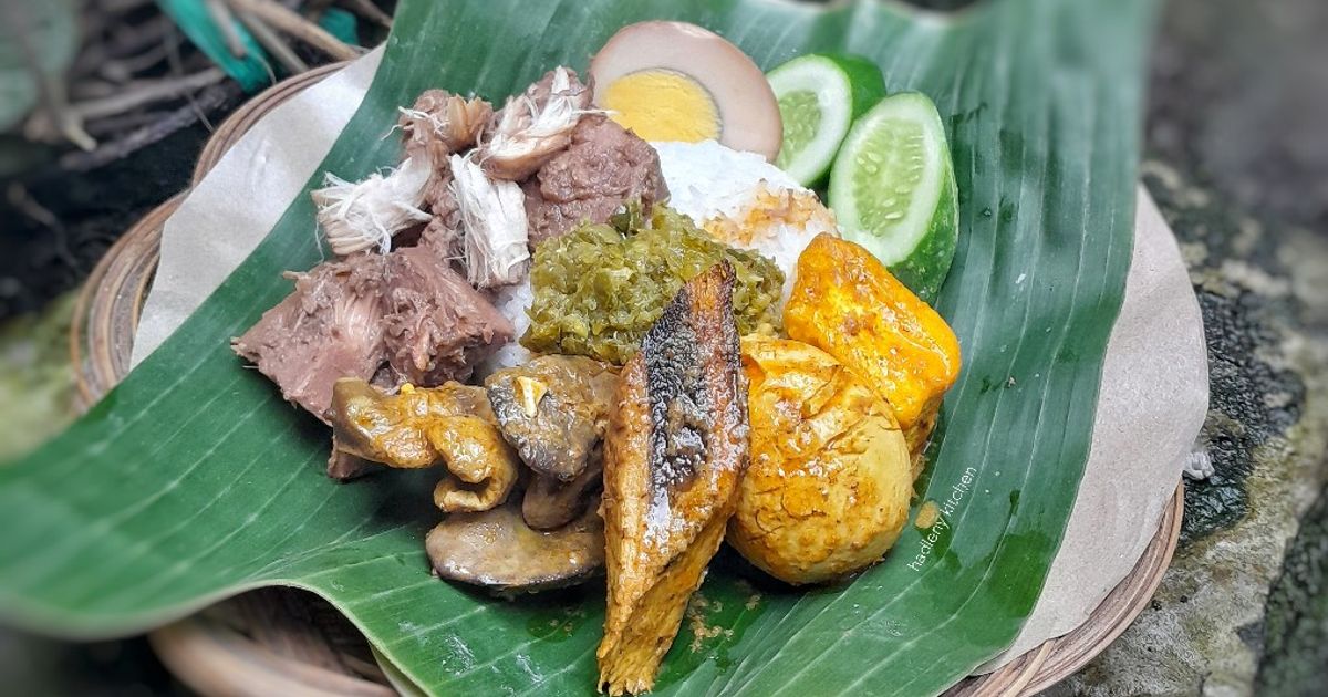 Nasi Gudeg mix Gulai Padang & Sambal Ijo