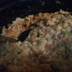 A picture of Crockpot Cornbread Dressing.