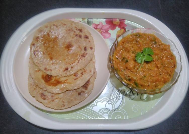 Easiest Way to Make Ultimate Lauki bharta with crispy bhakhri
