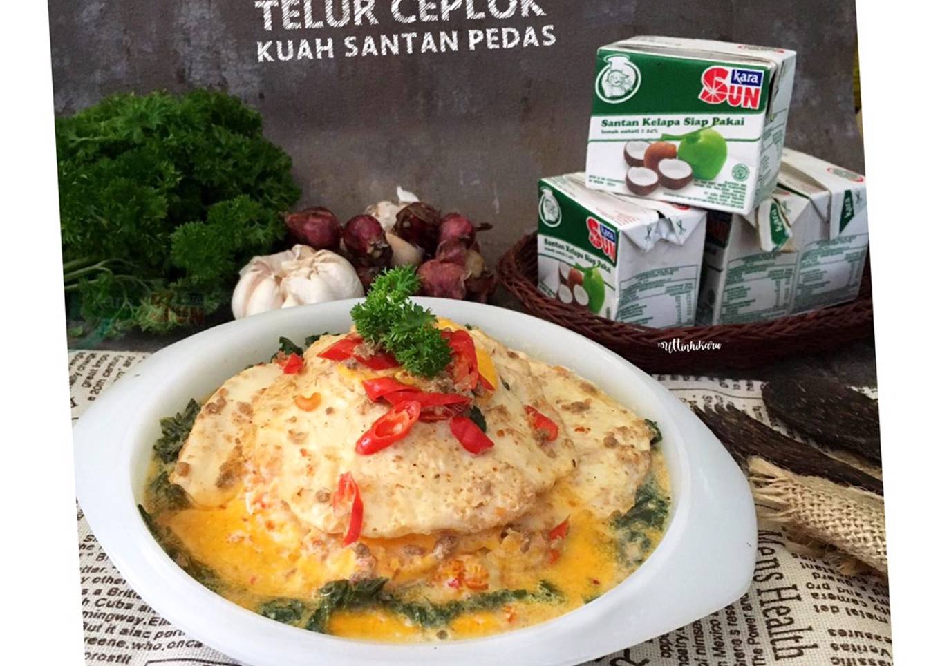 269. Telur Ceplok Kuah Santan Pedas KARA