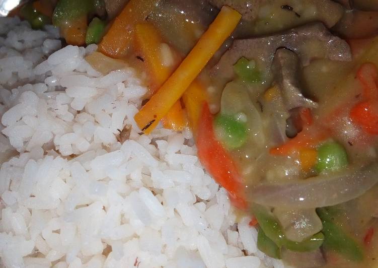 Recipe of Award-winning White Rice With Veggie-liver Sauce