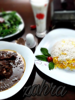 عکسی از دستور فسنجان با مرغ