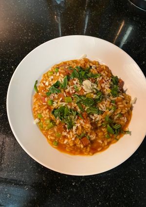 A picture of Chorizo Risotto (Spicy).