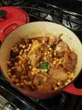 Chorizo Braised Chicken Thighs with Chickpeas