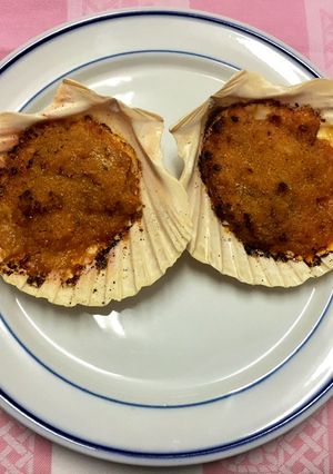 Una foto de Vieiras gratinadas