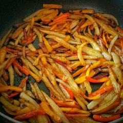A picture of Mexican Stir Fry Fajita Veggies.