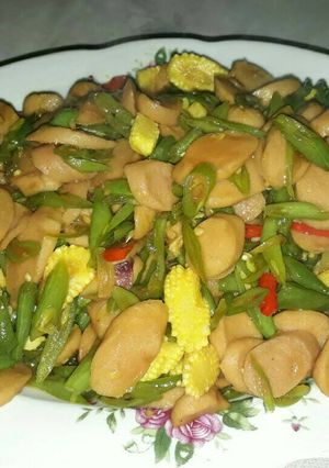 Foto resep Tumis buncis sosis saos tiram