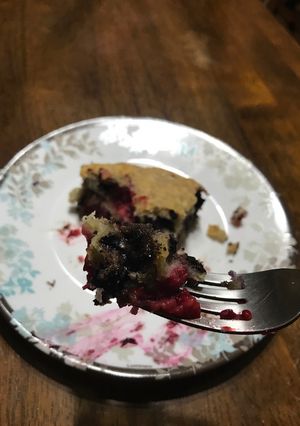 A picture of Chunky Berry Chocolate coconut banana bread.
