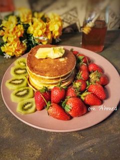 صورة لوصفة بان كيك 🥞🍓🍓🍓