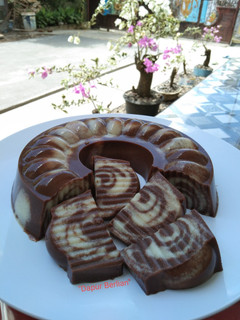 Foto resep Puding roti tawar zebra