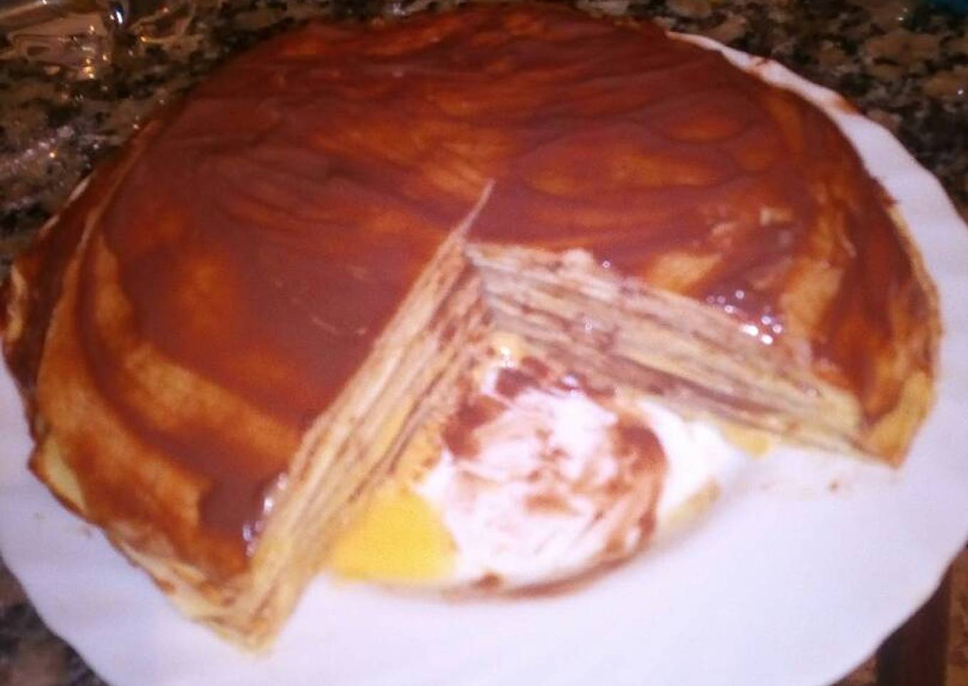 Torta de creps con chocovainilla