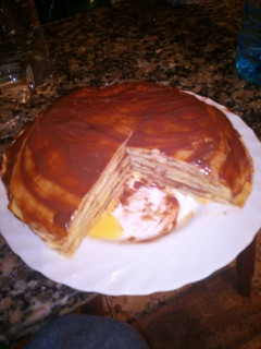 Una foto de Torta de creps con chocovainilla