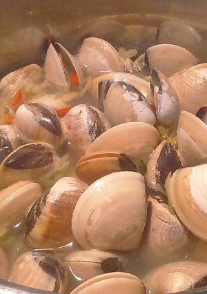Hình của món Nghêu luộc.
