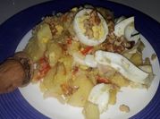 Una foto de bacalao con romero