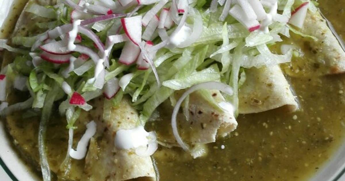 Enchiladas verdes saludables Receta de Hanna Hurtado ⭐ Cookpad