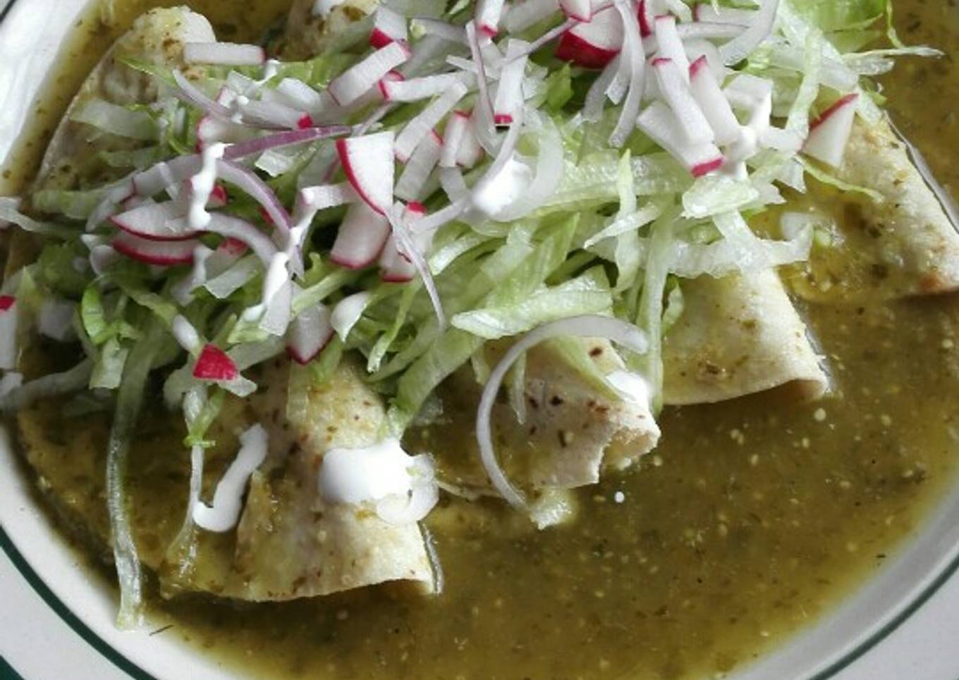 Enchiladas verdes saludables