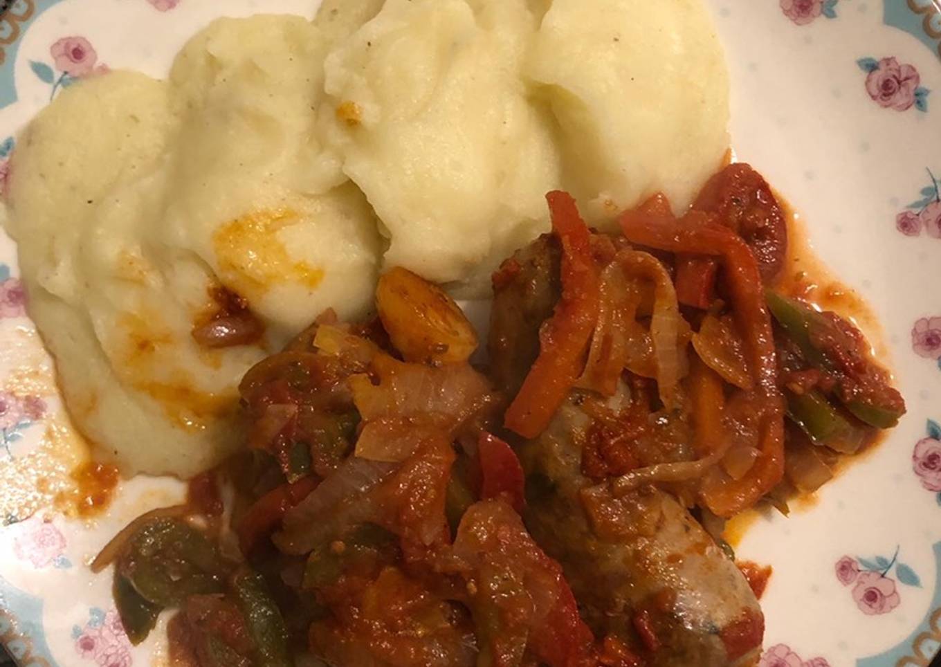 Chori a la pomarola 🤗 con puré !