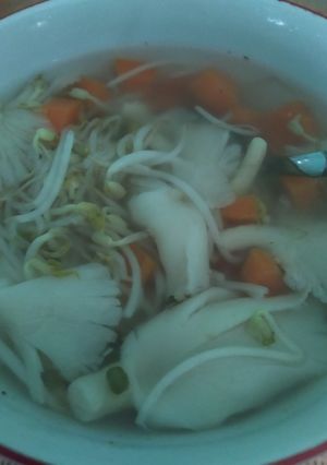 Foto resep Sup jamur vegetarian
