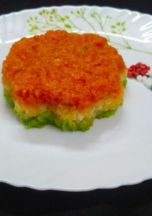 A picture of TriColour Halwa.