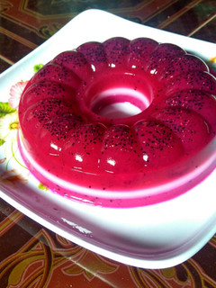Foto resep Puding lapis buah naga