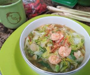 Resep mudah Oseng sawi putih udang Mantul Banget